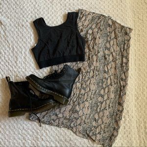 American Eagle snakeskin midi skirt